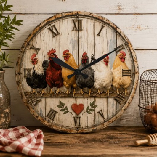 Farmhouse Chicken Rustic Grote Klok