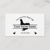 Farmhouse Chicken Split Monogram Egg Visitekaartje (Voorkant)