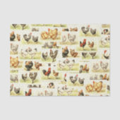 Farmhouse Chicken Tissue- Decoupage of Wrap Tissuepapier (Voorkant)