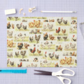 Farmhouse Chicken Tissue- Decoupage of Wrap Tissuepapier (Craft)