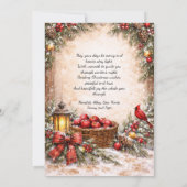 Farmhouse Christmas Horse Winter Scene Card | Kaart (Achterkant)