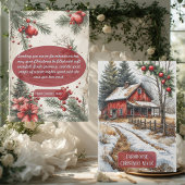 Farmhouse Christmas Magic Vintage Rustic  Feestdagenkaart