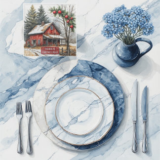 Farmhouse Christmas Magic Vintage Rustic Glazen Onderzetter