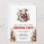 Farmhouse Christmas party printable red green Kaart (Voorkant)