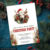 Farmhouse Christmas party printable red green Kaart