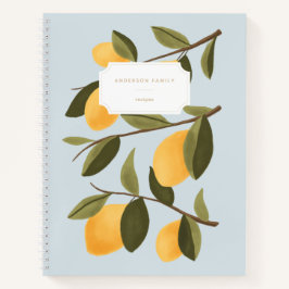 Farmhouse Citrus Lemon Branch Recipe Book Notitieboek