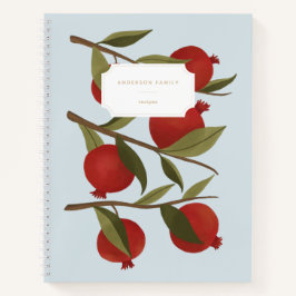 Farmhouse Citrus Pomegranate Branch Recipe Book Notitieboek