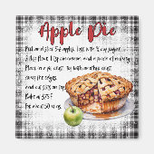 Farmhouse Classic Homemade Apple Pie Recipe Decor Magneet (Voorkant)