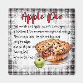 Farmhouse Classic Homemade Apple Pie Recipe Decor Magneet