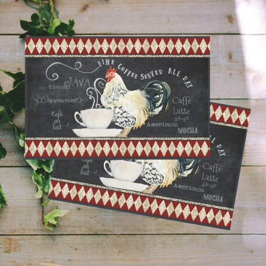 Farmhouse Coffee Kitchen Rooster Chalk Decoupage Tissuepapier