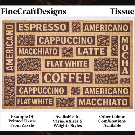 Farmhouse Coffee Lover Typography DC1 Decoupage Tissuepapier