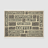 Farmhouse Coffee Lover Typography DC2 Decoupage Tissuepapier (Voorkant)