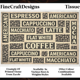 Farmhouse Coffee Lover Typography DC2 Decoupage Tissuepapier