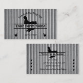 Farmhouse Corrugated Chicken Split Monogram Egg Visitekaartje (Voorkant / Achterkant)