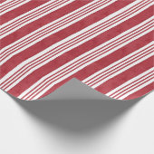 Farmhouse Cottage French Red Ticking Stripe Gift Cadeaupapier (Hoek)