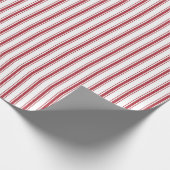 Farmhouse Cottage Rustic Red Ticking Stripe Gift Cadeaupapier (Hoek)