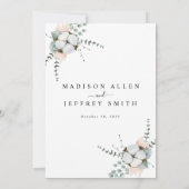 Farmhouse Cotton Eucalyptus Weddenschap Aankondiging (Achterkant)