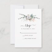 Farmhouse Cotton Eucalyptus Weddenschap RSVP Kaartje (Voorkant)