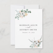 Farmhouse Cotton Eucalyptus Weddenschap RSVP Kaartje (Achterkant)