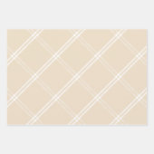 Farmhouse Country Chic Cream Plaid & Diamonds Inpakpapier Vel (Voorkant 2)
