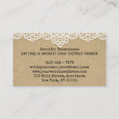 Farmhouse Craft Lace Rustic Chicks Hen Visitekaartje (Achterkant)