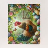 Farmhouse Easter Rooster Legpuzzel (Verticaal)