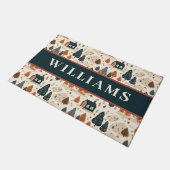 Farmhouse Fall verlaat familienaam Custom Deurmat (Schuin)