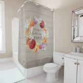 Farmhouse Familie Welkomststartpunt Rustic Pumpkin Douchegordijn (In situ)