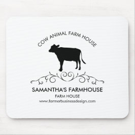 farmhouse Farm Cow Silhouette Muismat
