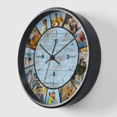 Farmhouse Faux Blue Wood Fence 12 Foto Collage (Hoek)