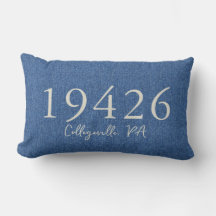 Farmhouse Faux Denim Personalized Zip Code
