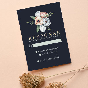 Farmhouse Floral Anemone Greenery Response RSVP Kaartje