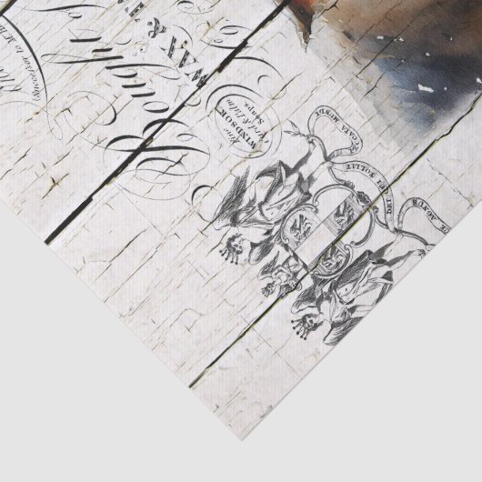 Farmhouse Floral Berkshire Pigs Tissuepapier (Detail)