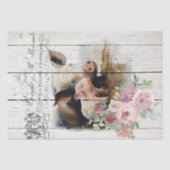 Farmhouse Floral Berkshire Pigs Tissuepapier (Voorkant)