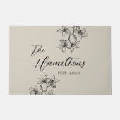 Farmhouse Floral Custom Beige Deurmat (Voorkant)