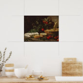 Farmhouse food table - stille levensplak poster (Keuken)