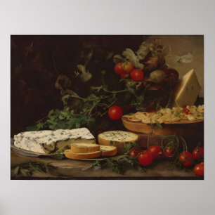 Farmhouse food table - stille levensplak poster