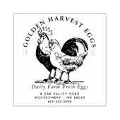 Farmhouse Fresh Organic Chicken Eggs Boerderij Rubberstempel (Afrduk)