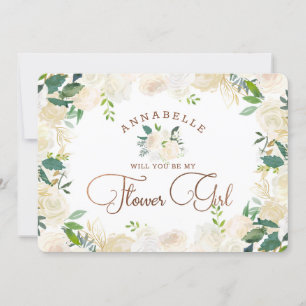 Farmhouse Fresh Rustic Bloemenmeisje proposal Kaar