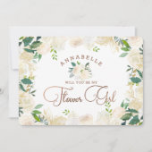 Farmhouse Fresh Rustic Bloemenmeisje proposal Kaar (Voorkant)