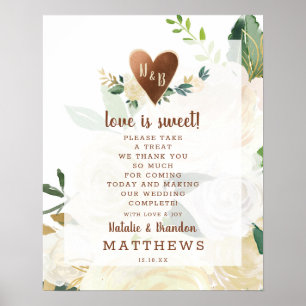 Farmhouse Fresh Rustic Love is Sweet Wedding Sign Poster