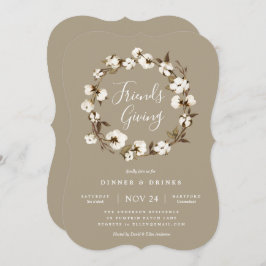 Farmhouse Friendsgiving Party Invitation Kaart