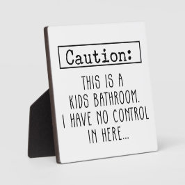Farmhouse Funny Caution Kind Bathroom Sign Fotoplaat