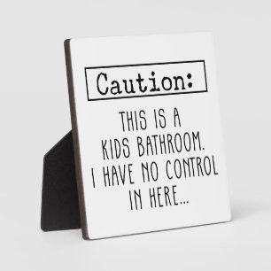 Farmhouse Funny Caution Kind Bathroom Sign Fotoplaat