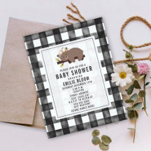 Farmhouse Gingham Boho Sleepy Beer Baby shower
