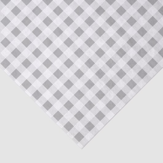 Farmhouse Gingham | Grijs en wit Tissuepapier (Detail)