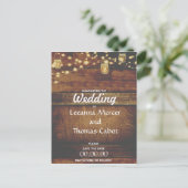 Farmhouse Glam Save the Date Rustic Briefkaart (Staand voorkant)