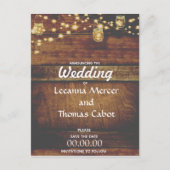 Farmhouse Glam Save the Date Rustic Briefkaart (Voorkant)