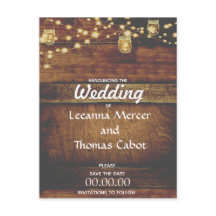 Farmhouse Glam Save the Date Rustic Briefkaart