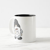 Farmhouse Gnome met Lumpy Coffee-Mok Tweekleurige Koffiemok (Voorkant links)